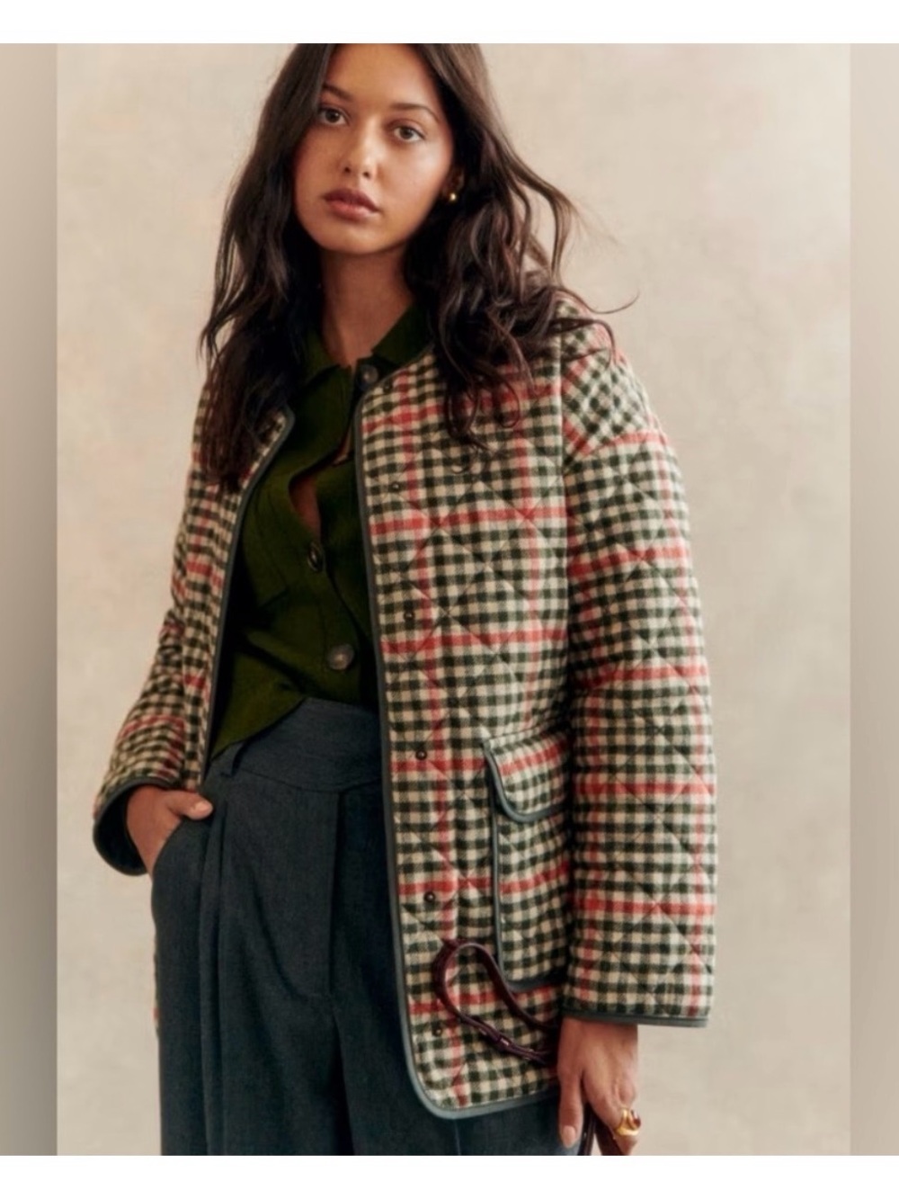 ❤️ NWOT Rachel Zoe Plaid Quilted Jacket